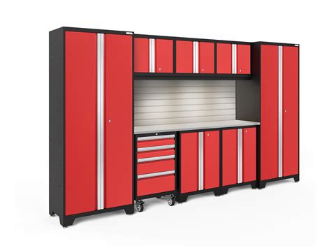 newage products bold series 9-piece steel garage cabinet set|bold series 9 piece cabinet.